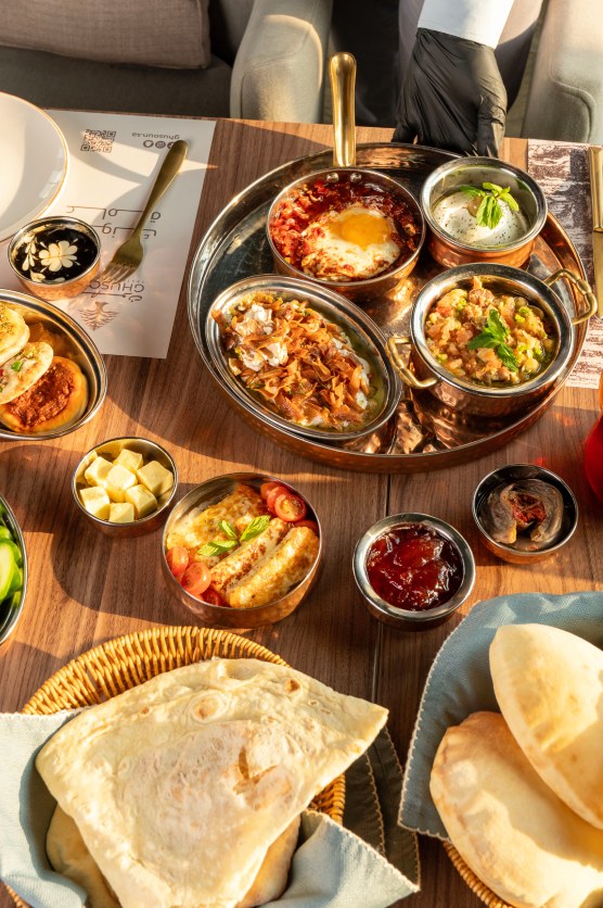 authentic lebanese mezze feast at ghusoun restaurant in jeddah