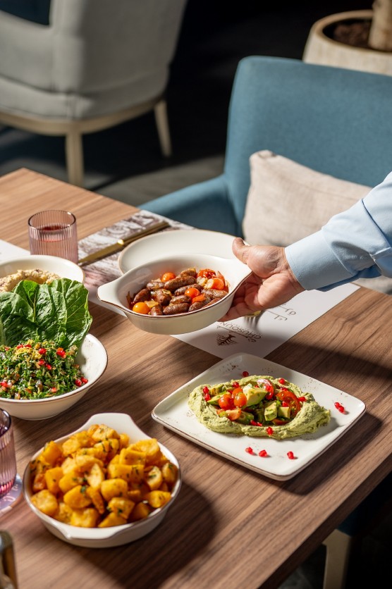 Ghusoun Lebanese Restaurant Waiter Serving